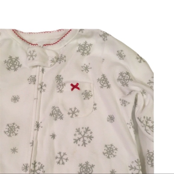 Carters Snowflake Sleeper Size 24M Footed Pajamas - Picture 2 of 5